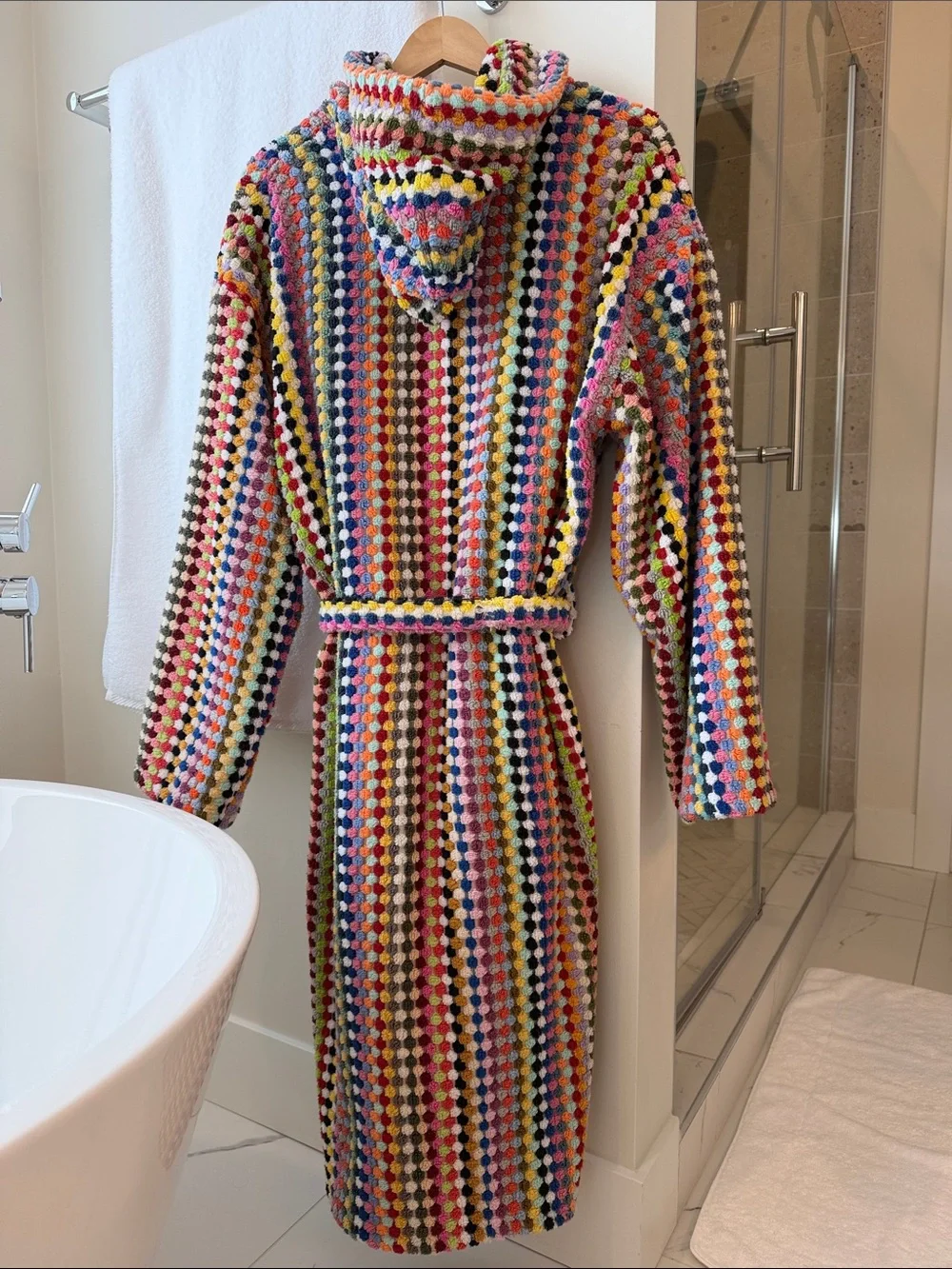 Multicolor Striped Turkish Cotton Bath Robe